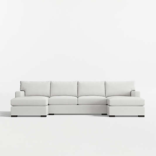 Axis 3-Piece U-Shaped Sectional Sofa with Double Chaise Lounge