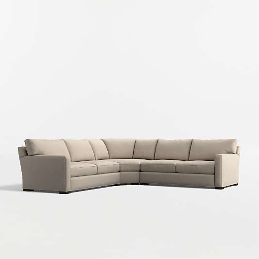 Axis 3-Piece L-Shaped Wedge Sectional Sofa