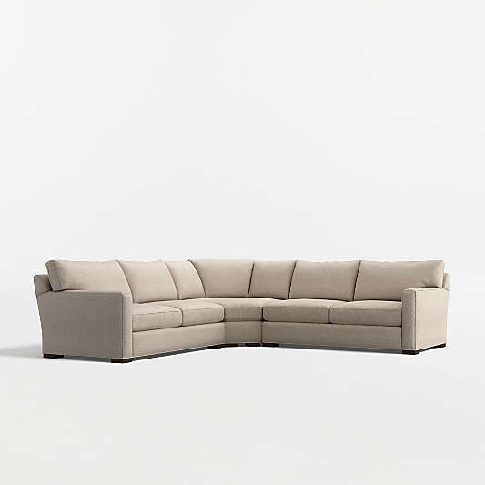Axis 3-Piece L-Shaped Wedge Sectional Sofa