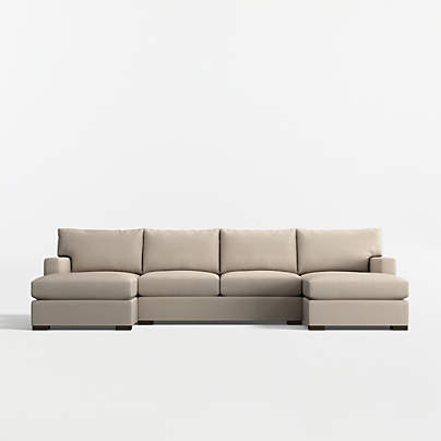 Axis 3-Piece U-Shaped Sectional Sofa with Double Chaise Lounge