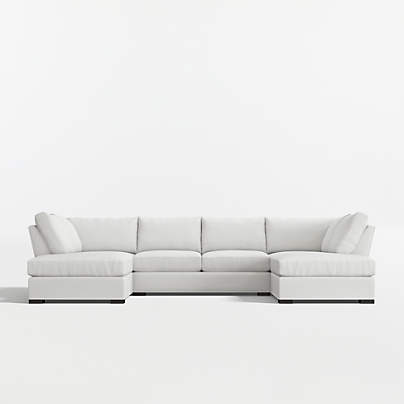Axis 3-Piece U-Shaped Sectional Sofa with Double Corner Bumper