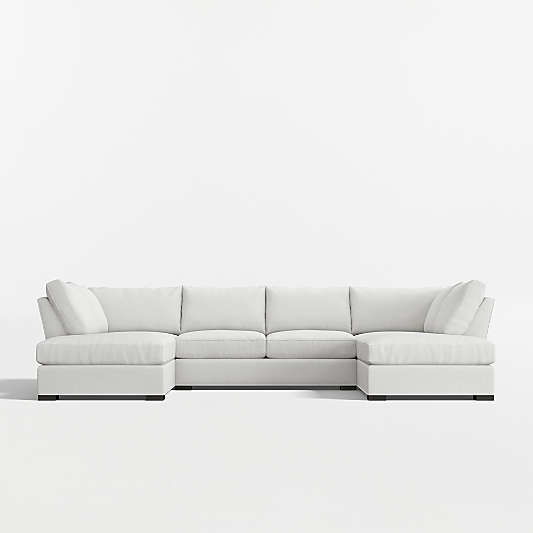 Axis 3-Piece U-Shaped Sectional Sofa with Double Corner Bumper