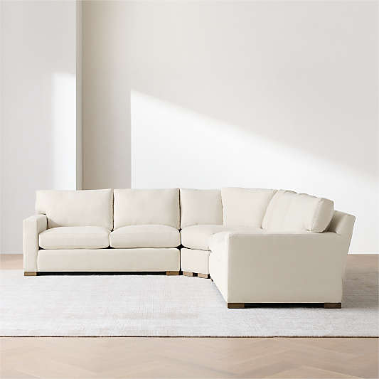 Axis 3-Piece L-Shaped Wedge Sectional Sofa