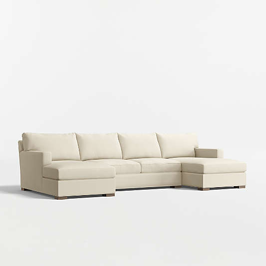 Axis 3-Piece U-Shaped Sectional Sofa with Double Chaise Lounge