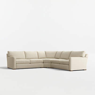 Axis 3-Piece L-Shaped Wedge Sectional Sofa