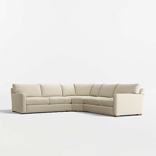 Axis 3-Piece L-Shaped Wedge Sectional Sofa