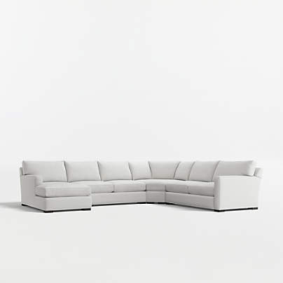 Axis 4-Piece L-Shaped Wedge Sectional Sofa with Chaise Lounge