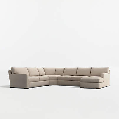 Axis 4-Piece L-Shaped Wedge Sectional Sofa with Chaise Lounge