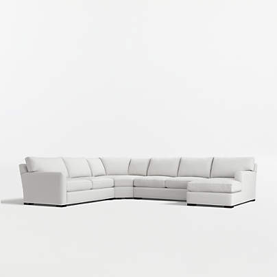 Axis 4-Piece L-Shaped Wedge Sectional Sofa with Chaise Lounge