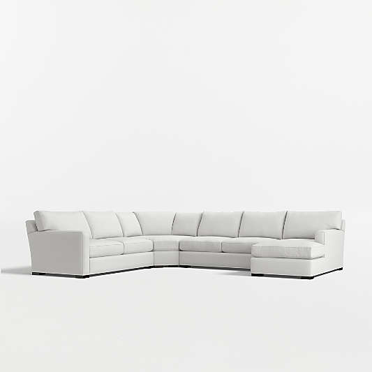 Axis 4-Piece L-Shaped Wedge Sectional Sofa with Chaise Lounge