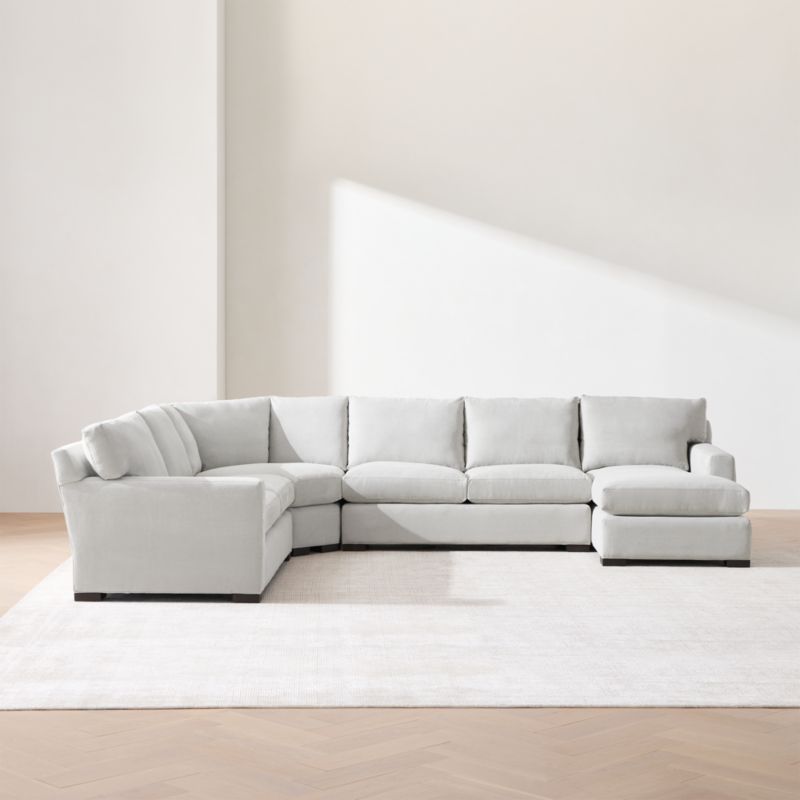 Axis 4-Piece L-Shaped Wedge Sectional Sofa with Chaise Lounge - image 4 of 16