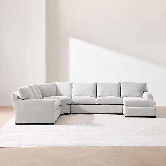 Axis 4-Piece L-Shaped Wedge Sectional Sofa with Chaise Lounge