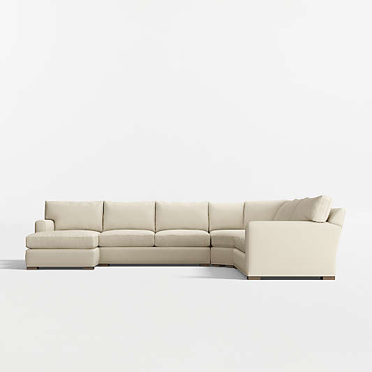 Axis 4-Piece L-Shaped Wedge Sectional Sofa with Chaise Lounge