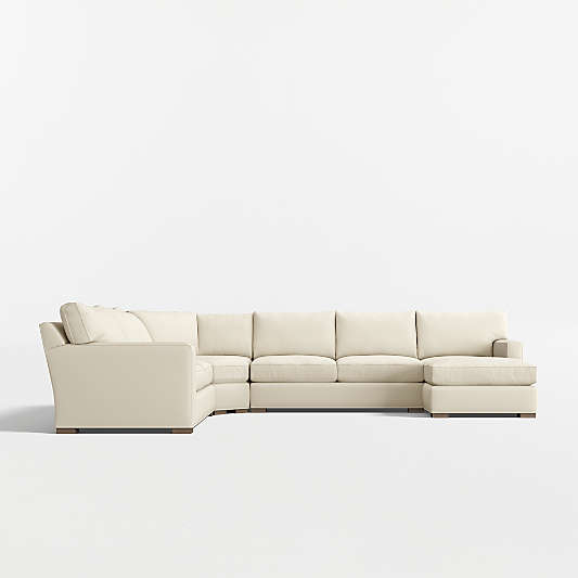 Axis 4-Piece L-Shaped Wedge Sectional Sofa with Chaise Lounge