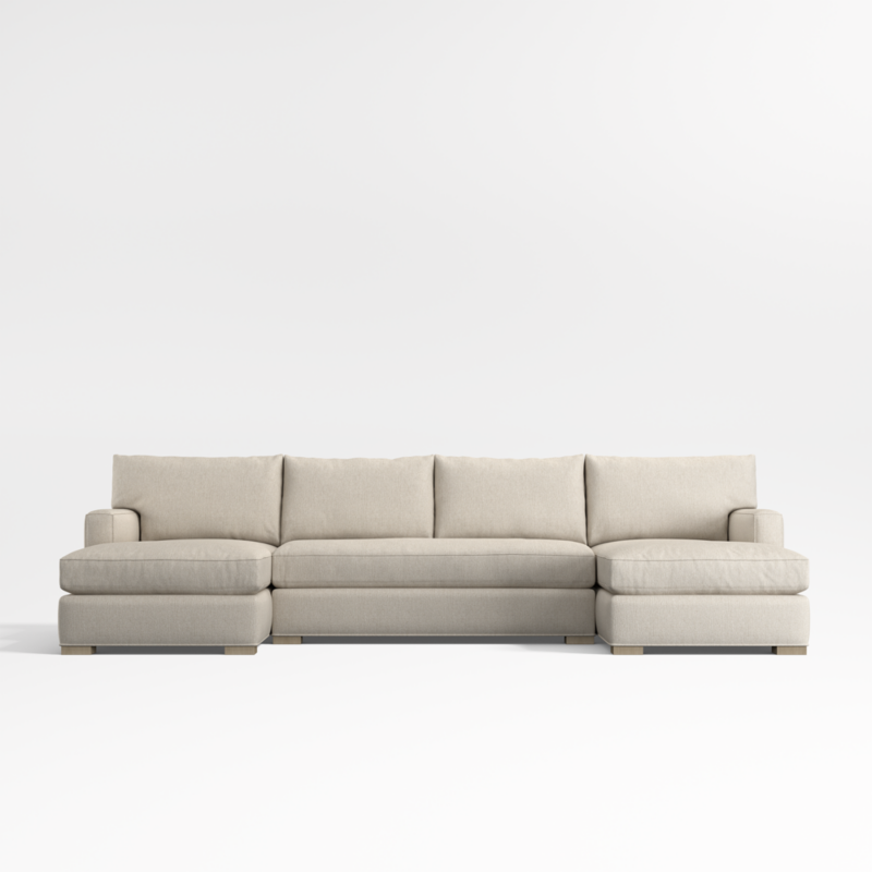Axis 3-Piece U-Shaped Bench Sectional Sofa with Double Chaise Lounge - image 0 of 12