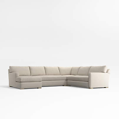 Axis 4-Piece L-Shaped Bench Sectional Sofa with Chaise Lounge