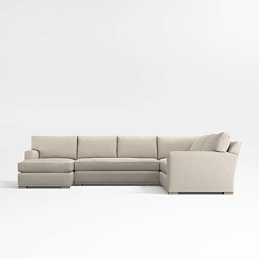 Axis Bench 4-Piece Corner Sectional Sofa with Chaise Lounge