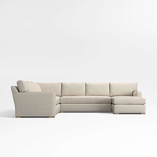 Axis Bench 4-Piece Corner Sectional Sofa with Chaise Lounge