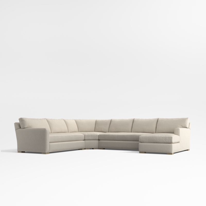 Axis 4-Piece L-Shaped Wedge Bench Sectional Sofa with Chaise Lounge - image 0 of 12