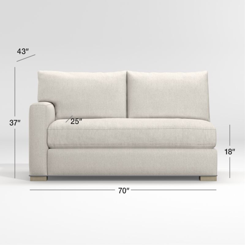 View Axis Bench Left-Arm Apartment Sofa - image 3 of 4