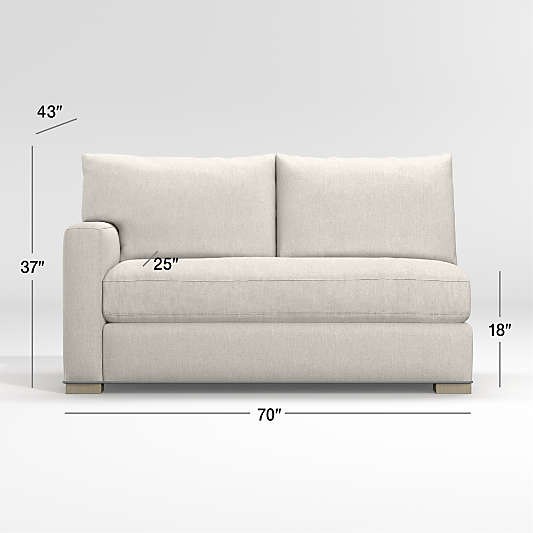 Axis Left-Arm Bench Apartment Sofa Sectional Piece