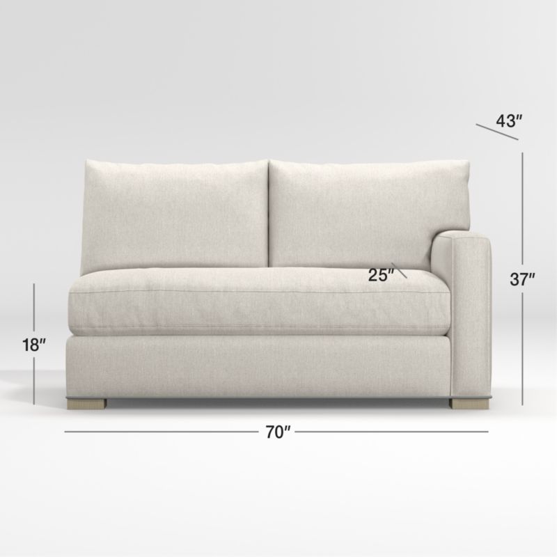 View Axis Bench Right-Arm Apartment Sofa - image 3 of 4