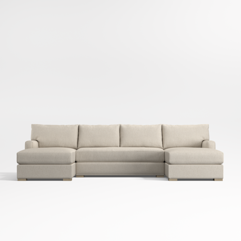 Axis Classic 3-Piece U-Shaped Bench Sectional Sofa with Double Chaise Lounge - image 0 of 12