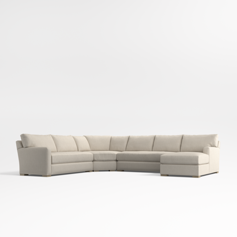 Axis Classic 4-Piece L-Shaped Wedge Bench Sectional Sofa with Chaise Lounge - image 0 of 12