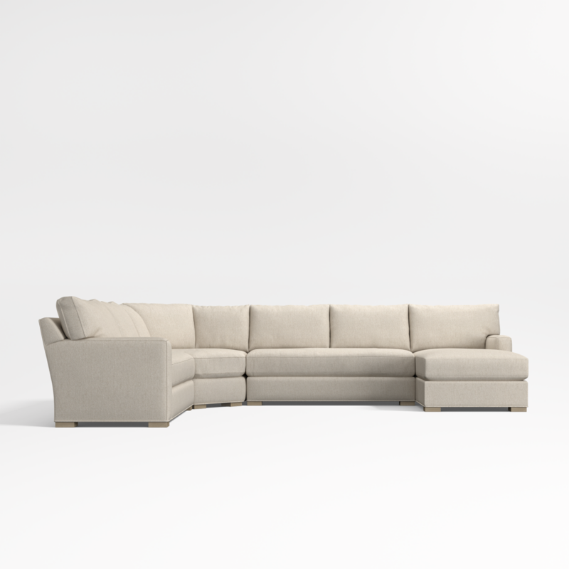 Axis Classic 4-Piece L-Shaped Wedge Bench Sectional Sofa with Chaise Lounge - image 10 of 12