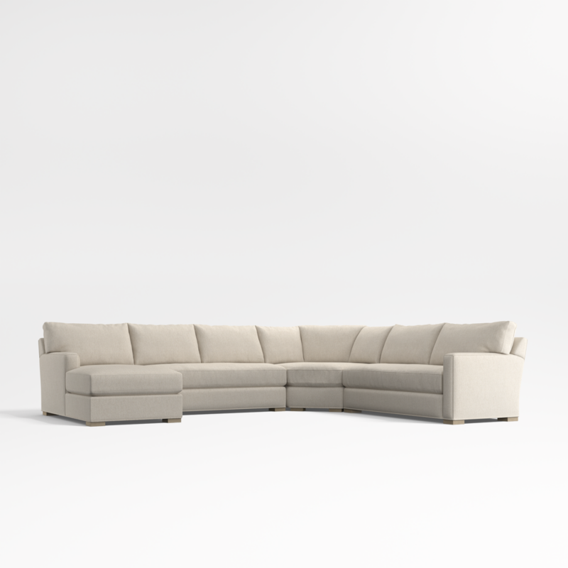 Axis Classic 4-Piece L-Shaped Wedge Bench Sectional Sofa with Chaise Lounge - image 0 of 12
