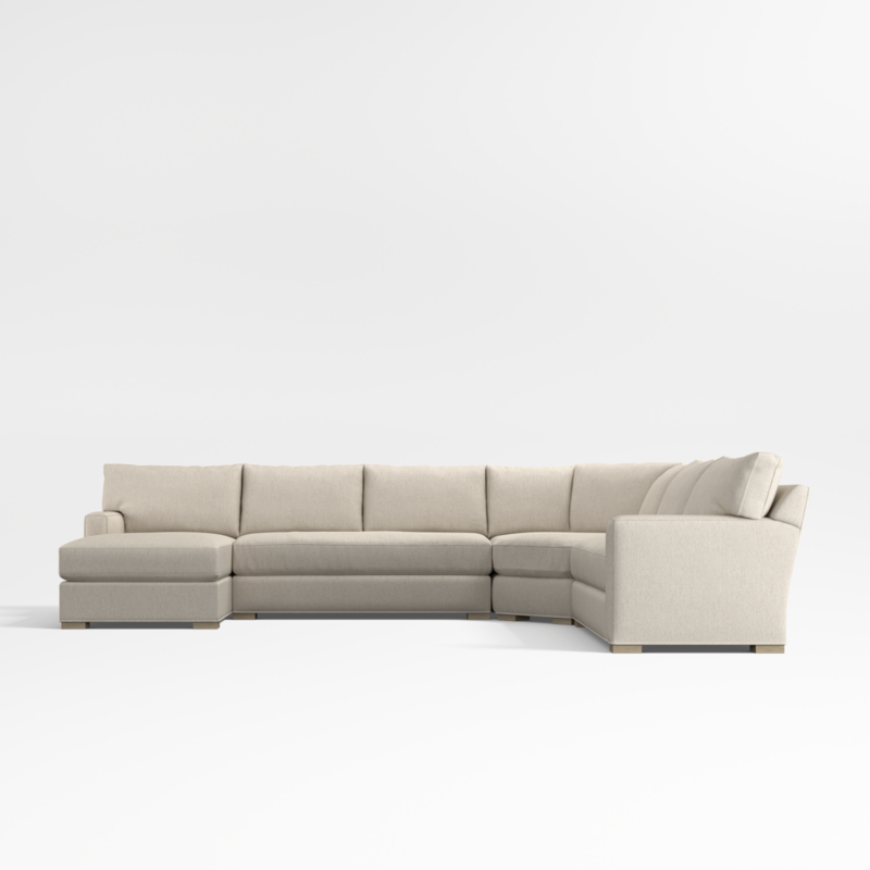 Axis Classic 4-Piece L-Shaped Wedge Bench Sectional Sofa with Chaise Lounge - image 10 of 12
