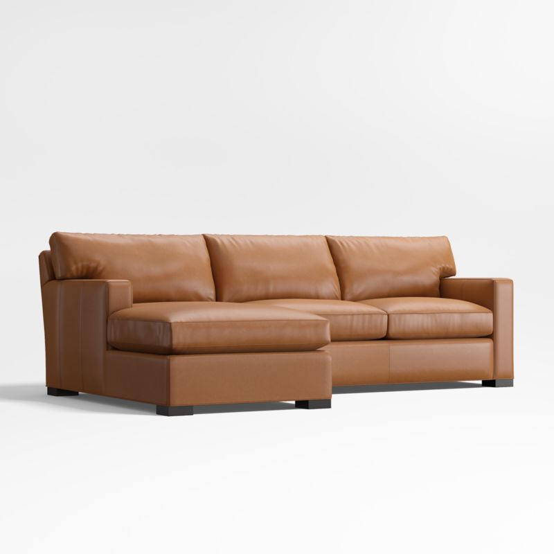 Axis Classic Leather 2-Piece Chaise Sectional Sofa - image 2 of 6