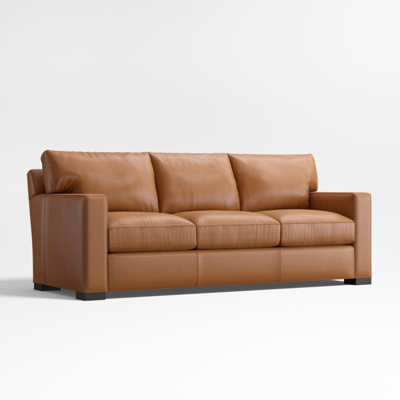 Axis Classic Leather 3-Seat Sofa 88" - image 1 of 5