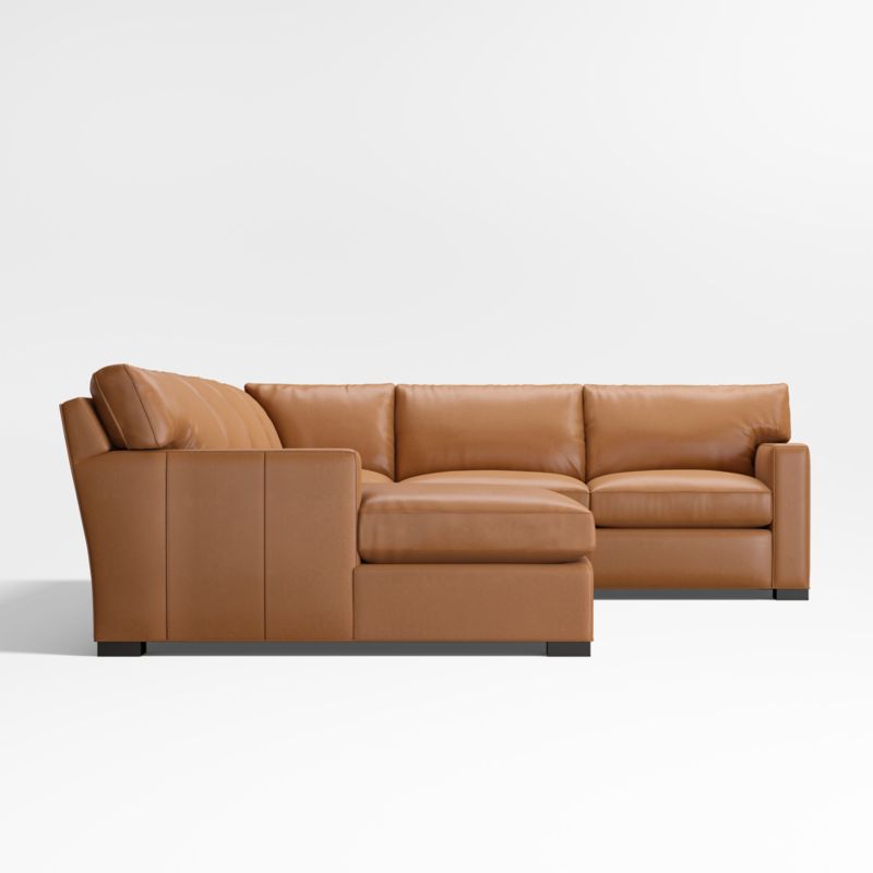 Axis Classic Leather 4-Piece Wedge Sectional Sofa with Chaise Lounge - image 3 of 6