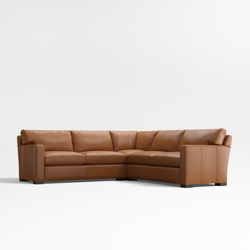 Axis Classic Leather 3-Piece Sectional Sofa - image 0 of 5