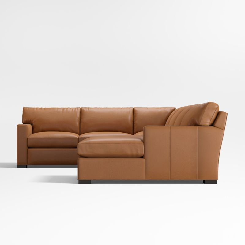 Axis Classic Leather 4-Piece Wedge Sectional Sofa with Chaise Lounge - image 3 of 6