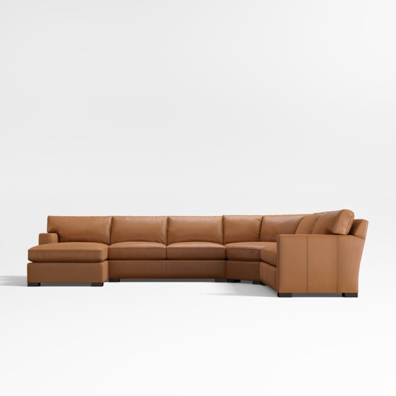 Axis Classic Leather 4-Piece Corner Sectional Sofa - image 2 of 6