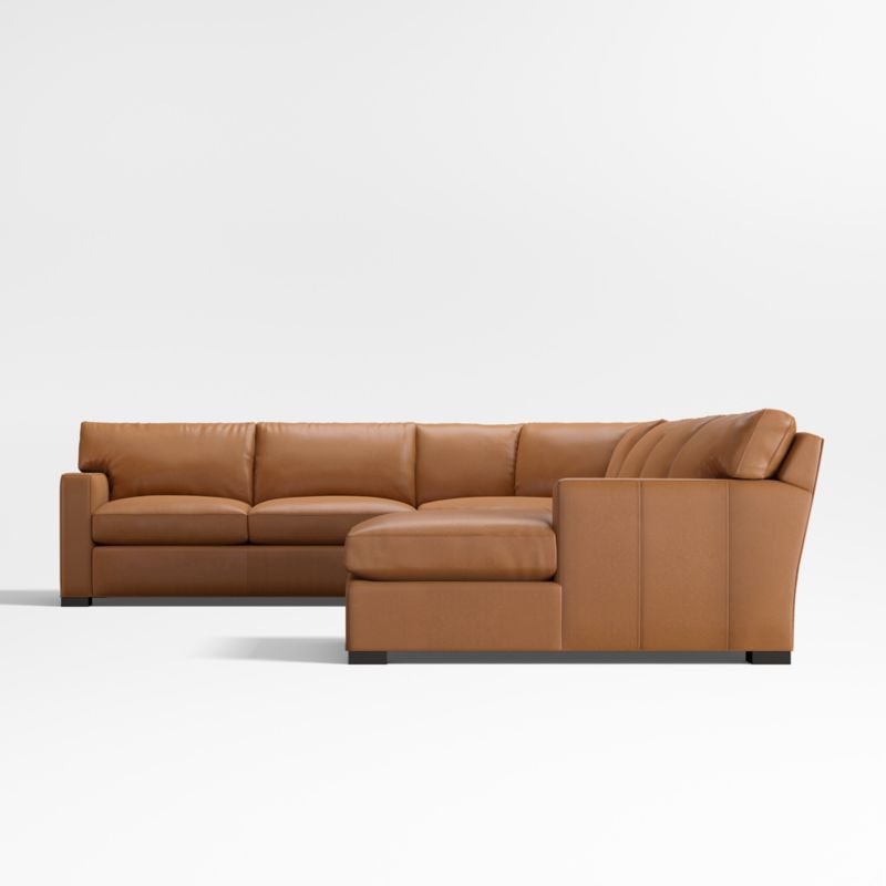 Axis Classic Leather 4-Piece L-Shaped Sectional Sofa with Chaise Lounge - image 3 of 6