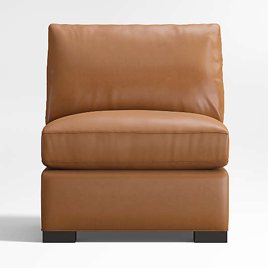 Axis Classic Leather Armless Chair Sectional Piece