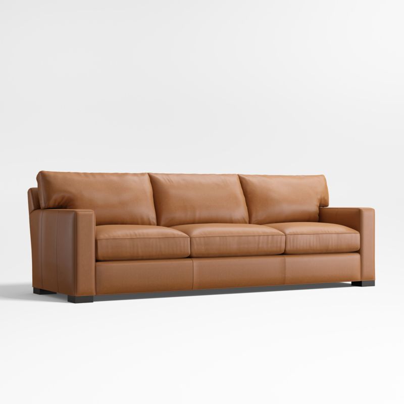 Axis Classic Leather Sofa 3-Seat 105" - image 2 of 6