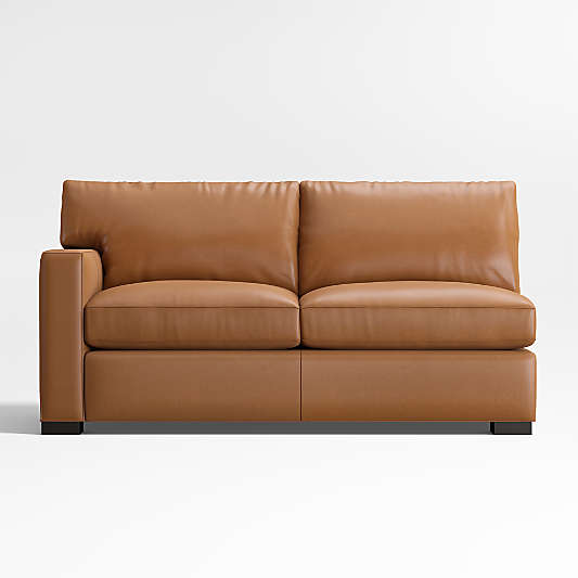 Axis Classic Leather Left-Arm Apartment Sofa Sectional Piece