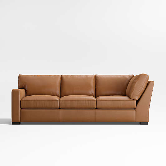 Axis Classic Leather Left-Arm Corner Sofa