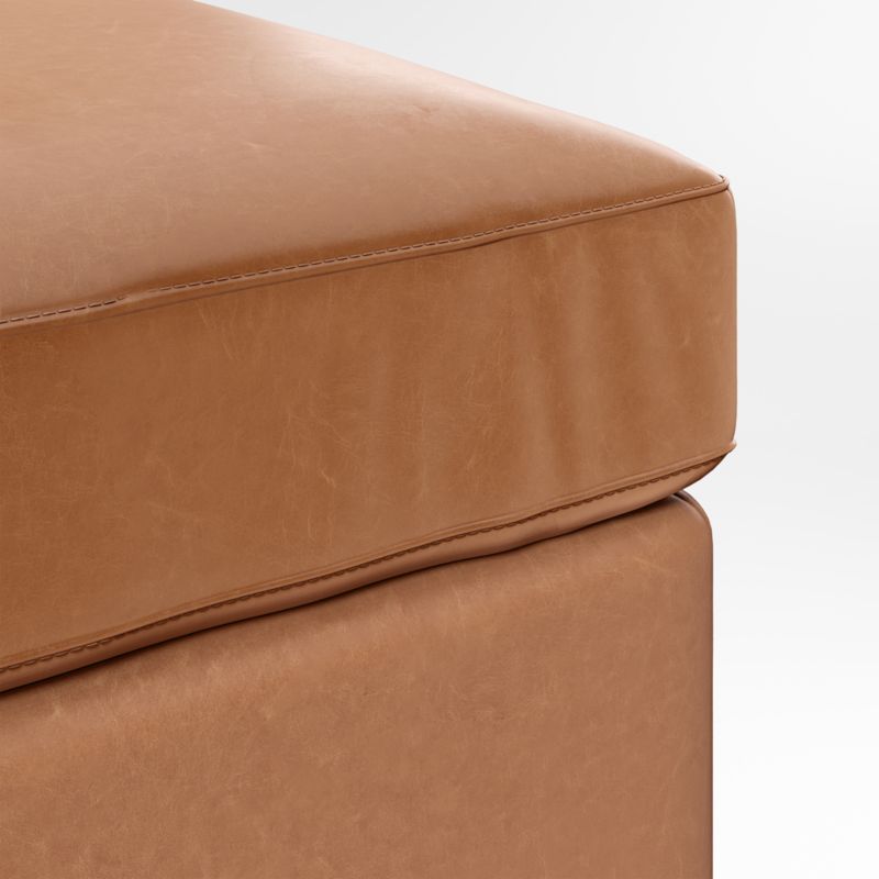 Axis Classic Leather Storage Ottoman with Tray - image 3 of 4