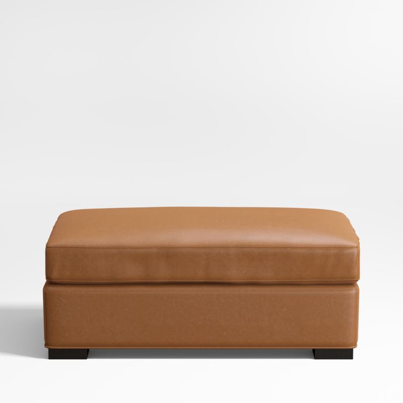 Axis Classic Leather Ottoman and a Half - image 0 of 3