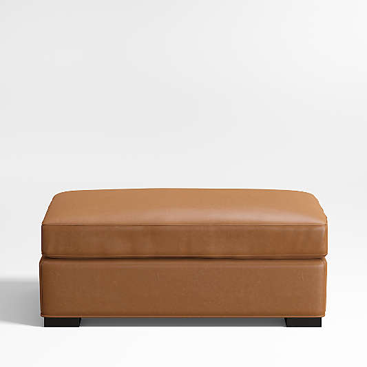 Axis Classic Leather Ottoman and a Half