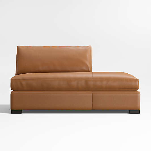 Axis Classic Leather Right-Arm Bumper Sectional Piece