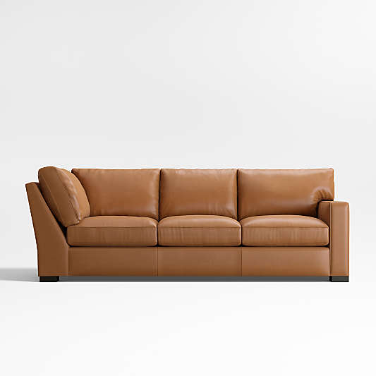 Axis Classic Leather Right-Arm Corner Sofa