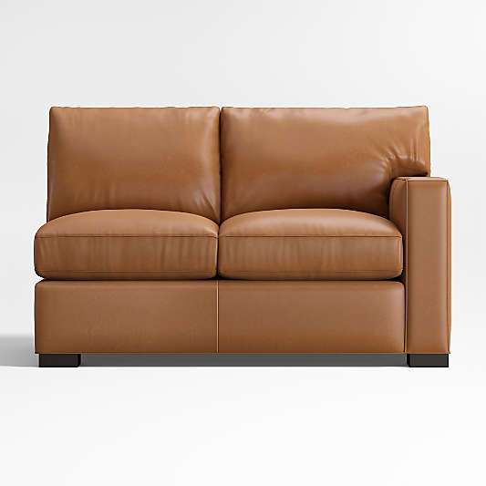 Axis Classic Leather Right-Arm Loveseat Sectional Piece