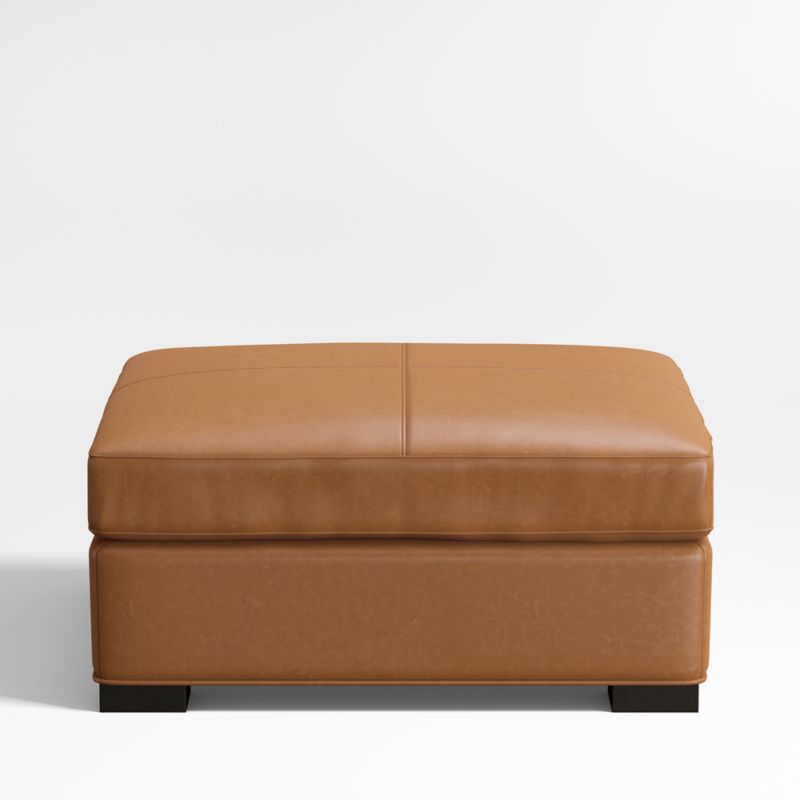 Axis Classic Leather Square Cocktail Ottoman - image 0 of 3