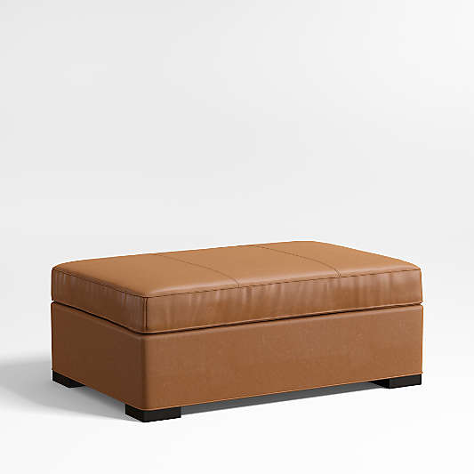 Axis Classic Leather Storage Ottoman